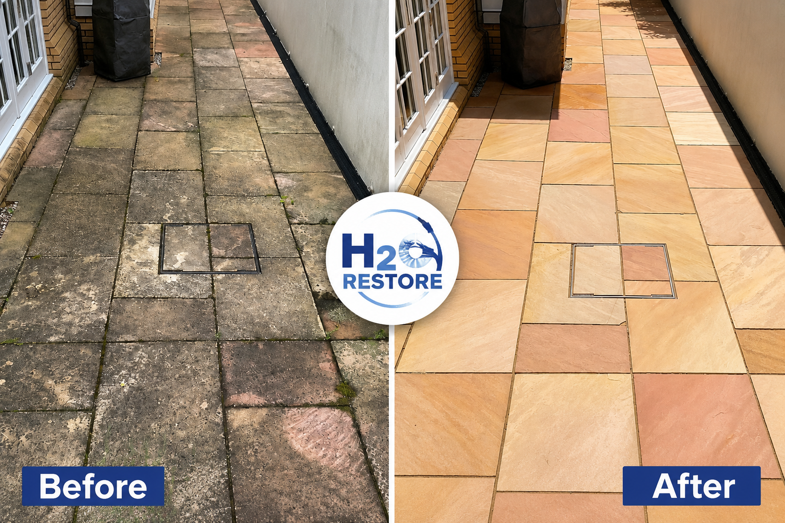 Driveway & Patio Cleaning by H2O Restore
